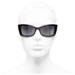 Chanel - Rectangle Sunglasses - Black Gray Gradient - Eyewear - Avvenice