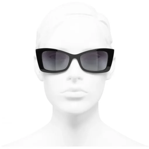 Chanel - Rectangle Sunglasses - Black Gray Gradient - Eyewear - Avvenice