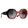 Chanel - Round Sunglasses - Black Coral Gray - Eyewear - Avvenice
