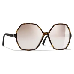 Chanel - Round Sunglasses - Dark Tortoise Beige Mirror - Eyewear - Avvenice^ Sunglasses & Eyewear