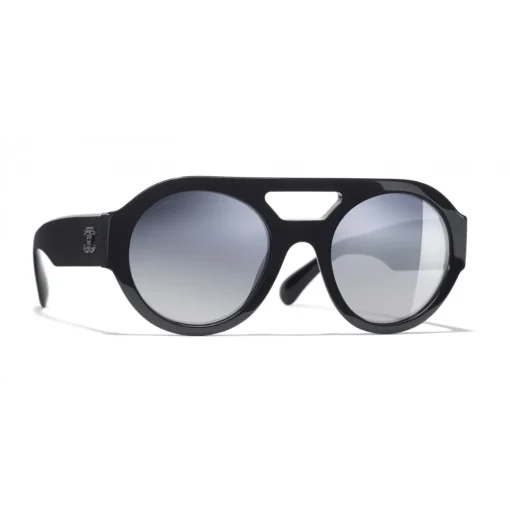 Chanel - Round Sunglasses - Dark Blue Mirror - Eyewear - Avvenice^ Sunglasses & Eyewear
