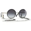 Chanel - Round Sunglasses - Gold Gray - Eyewear - Avvenice^ Sunglasses & Eyewear