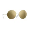 Chanel - Round Sunglasses - Gold - Eyewear - Avvenice^ Sunglasses & Eyewear