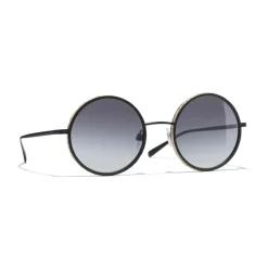 Chanel - Round Sunglasses - Black Gray- Eyewear - Avvenice^ Sunglasses & Eyewear