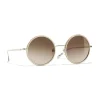Chanel - Round Sunglasses - Gold Brown - Eyewear - Avvenice^ Sunglasses & Eyewear