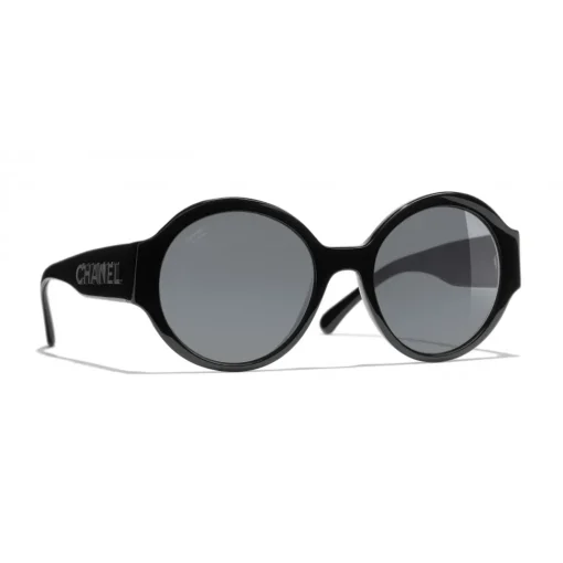 Chanel - Round Sunglasses - Black Gray - Eyewear - Avvenice^ Sunglasses & Eyewear