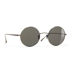 Chanel - Round Sunglasses - Gold Brown - Eyewear - Avvenice