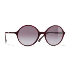 Chanel - Round Sunglasses - Red Burgundy - Eyewear - Avvenice