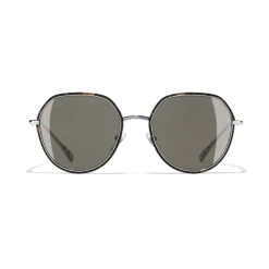 Chanel - Round Sunglasses - Dark Silver Brown - Eyewear - Avvenice