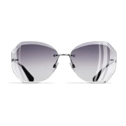 Chanel - Round Sunglasses - Silver Gray - Eyewear - Avvenice
