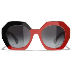 Chanel - Round Sunglasses - Black Coral Gray - Eyewear - Avvenice
