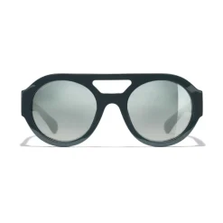 Chanel - Round Sunglasses - Dark Green Mirror - Eyewear - Avvenice