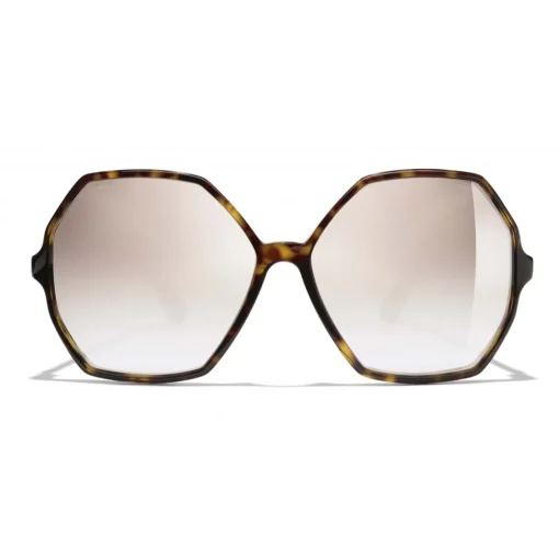 Chanel - Round Sunglasses - Dark Tortoise Beige Mirror - Eyewear - Avvenice^ Sunglasses & Eyewear