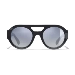 Chanel - Round Sunglasses - Dark Blue Mirror - Eyewear - Avvenice^ Sunglasses & Eyewear