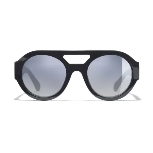 Chanel - Round Sunglasses - Dark Blue Mirror - Eyewear - Avvenice^ Sunglasses & Eyewear