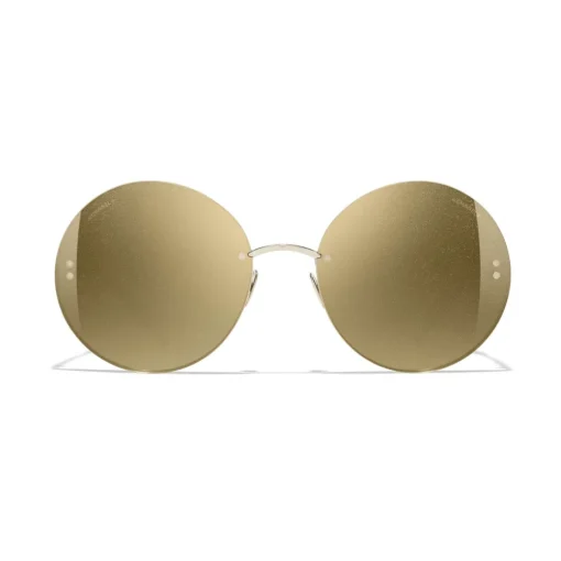 Chanel - Round Sunglasses - Gold - Eyewear - Avvenice^ Sunglasses & Eyewear
