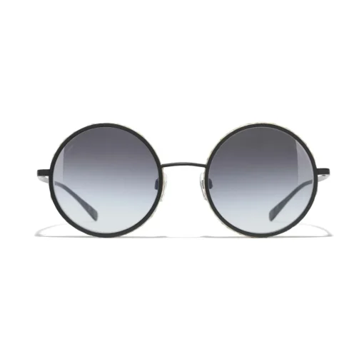 Chanel - Round Sunglasses - Black Gray- Eyewear - Avvenice^ Sunglasses & Eyewear
