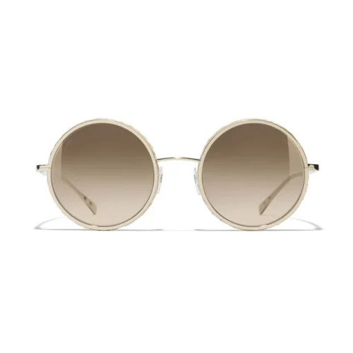 Chanel - Round Sunglasses - Gold Brown - Eyewear - Avvenice^ Sunglasses & Eyewear