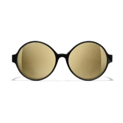 Chanel - Round Sunglasses - Black Gold Glitter - Eyewear - Avvenice^ Sunglasses & Eyewear