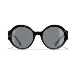 Chanel - Round Sunglasses - Black Gray - Eyewear - Avvenice^ Sunglasses & Eyewear
