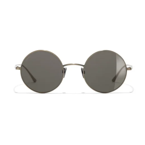 Chanel - Round Sunglasses - Gold Brown - Eyewear - Avvenice