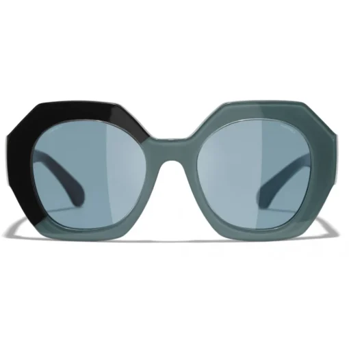 Chanel - Round Sunglasses - Black Green Blue - Eyewear - Avvenice^ Sunglasses & Eyewear