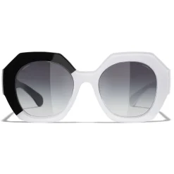 Chanel - Round Sunglasses - Black White Gray - Eyewear - Avvenice^ Sunglasses & Eyewear