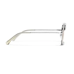 Chanel - Round Sunglasses - Silver Beige - Eyewear - Avvenice