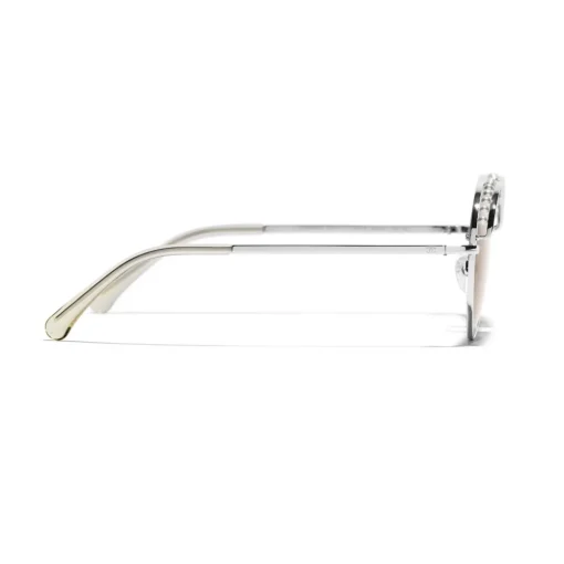 Chanel - Round Sunglasses - Silver Beige - Eyewear - Avvenice