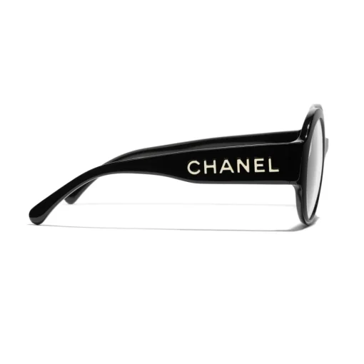 Chanel - Round Sunglasses - Black Transparent - Eyewear - Avvenice
