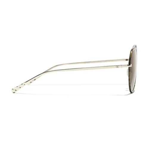 Chanel - Round Sunglasses - Gold Tortoise Brown - Eyewear - Avvenice