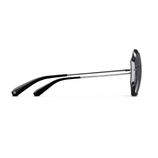 Chanel - Round Sunglasses - Silver Gray - Eyewear - Avvenice