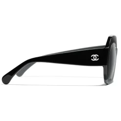 Chanel - Round Sunglasses - Black Gray - Eyewear - Avvenice