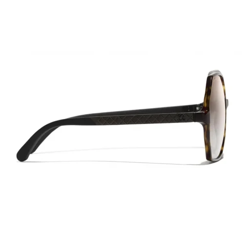 Chanel - Round Sunglasses - Dark Tortoise Beige Mirror - Eyewear - Avvenice^ Sunglasses & Eyewear