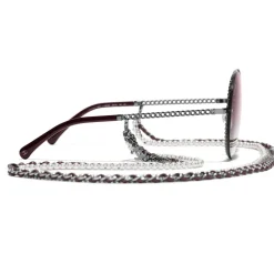 Chanel - Round Sunglasses - Dark Silver Pink Gradient- Eyewear - Avvenice^ Sunglasses & Eyewear