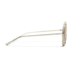 Chanel - Round Sunglasses - Gold Brown - Eyewear - Avvenice^ Sunglasses & Eyewear