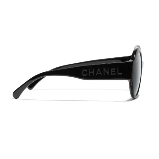 Chanel - Round Sunglasses - Black Gray - Eyewear - Avvenice^ Sunglasses & Eyewear