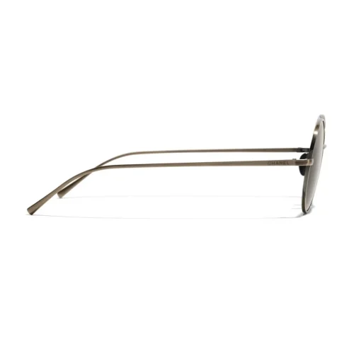 Chanel - Round Sunglasses - Gold Brown - Eyewear - Avvenice