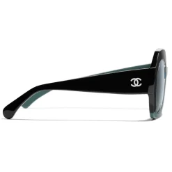 Chanel - Round Sunglasses - Black Green Blue - Eyewear - Avvenice^ Sunglasses & Eyewear
