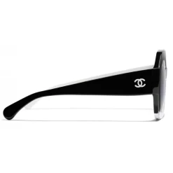 Chanel - Round Sunglasses - Black White Gray - Eyewear - Avvenice^ Sunglasses & Eyewear