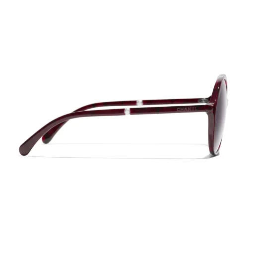 Chanel - Round Sunglasses - Red Burgundy - Eyewear - Avvenice