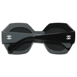 Chanel - Round Sunglasses - Black Gray - Eyewear - Avvenice
