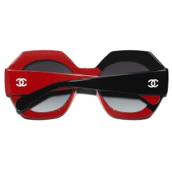 Chanel - Round Sunglasses - Black Coral Gray - Eyewear - Avvenice