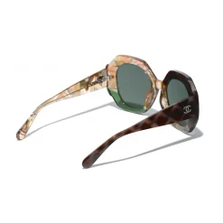 Chanel - Round Sunglasses - Dark Tortoise Green - Eyewear - Avvenice^ Sunglasses & Eyewear