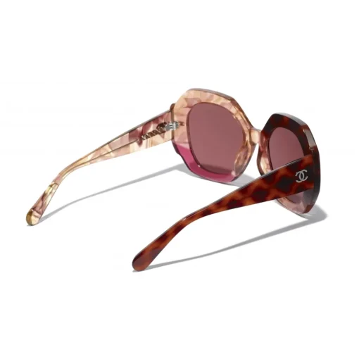 Chanel - Round Sunglasses - Dark Tortoise Pink - Eyewear - Avvenice