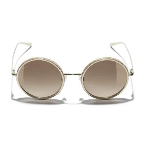 Chanel - Round Sunglasses - Gold Brown - Eyewear - Avvenice^ Sunglasses & Eyewear
