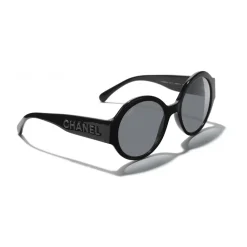 Chanel - Round Sunglasses - Black Gray - Eyewear - Avvenice^ Sunglasses & Eyewear