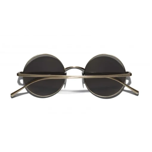 Chanel - Round Sunglasses - Gold Brown - Eyewear - Avvenice