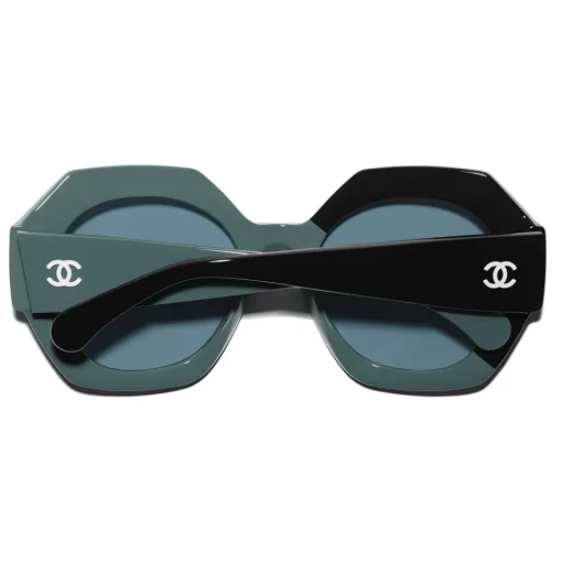 Chanel - Round Sunglasses - Black Green Blue - Eyewear - Avvenice^ Sunglasses & Eyewear