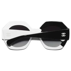Chanel - Round Sunglasses - Black White Gray - Eyewear - Avvenice^ Sunglasses & Eyewear